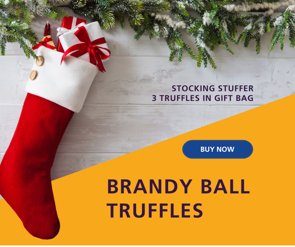 Brandy Ball Truffles - Stocking Stuffer. Bag of 3